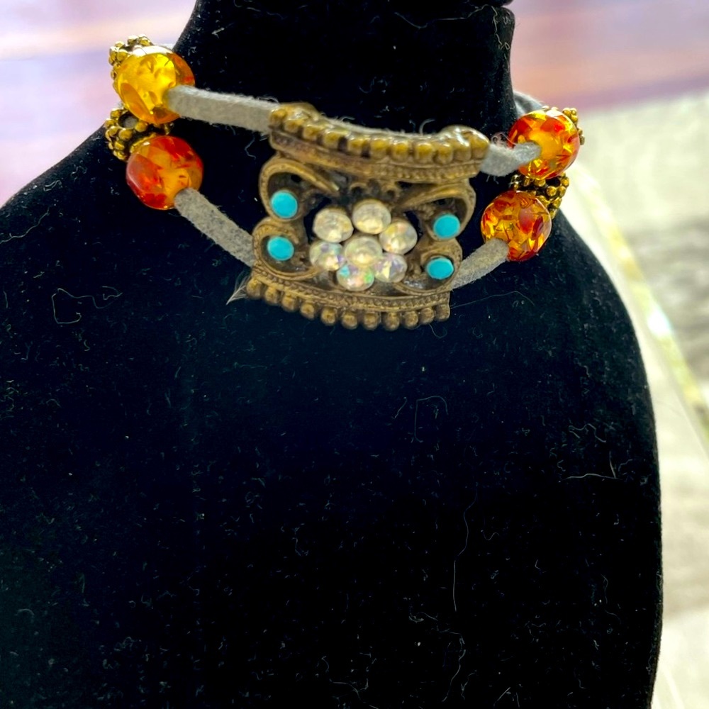 Antique Rhinestone Bracelet - Picture 5 of 7